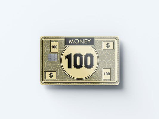 100 Note Design | Credit Card Sticker | Small Chip | Credit Card Skin