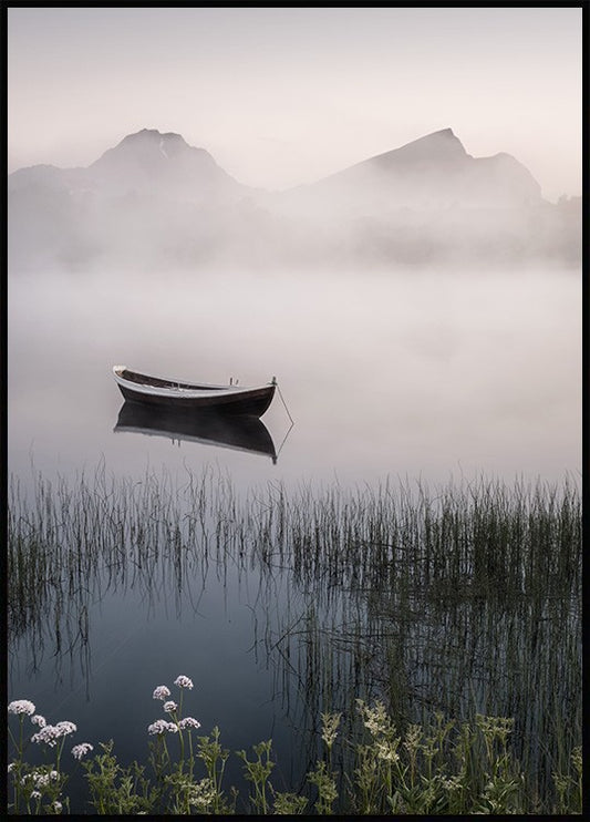 Boat in Fog Poster