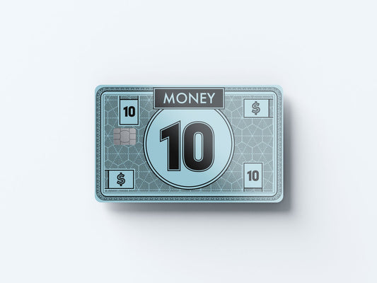 10 Note Design | Credit Card Sticker | Small Chip | Credit Card Skin