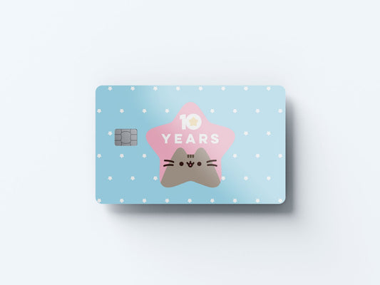 10 Years of Pusheen Design | Credit Card Sticker | Small Chip | Credit Card Skin