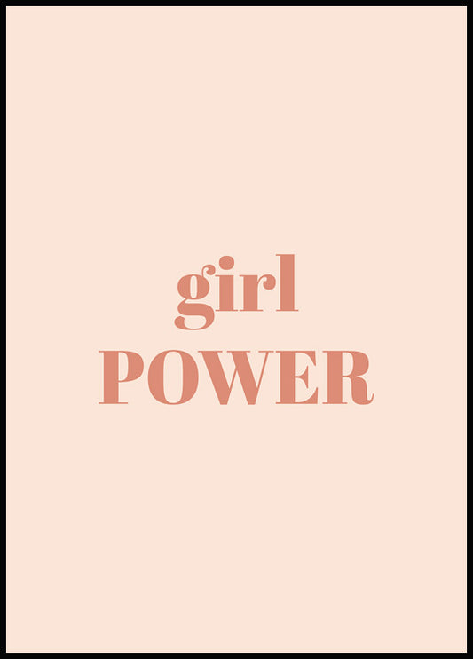 Watercolor girl power poster for nursery and home wall decor.
