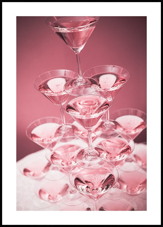 Watercolor pyramid glasses poster for nursery and home wall decor.