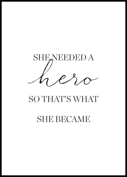 Watercolor she needed a hero poster for nursery and home wall decor.