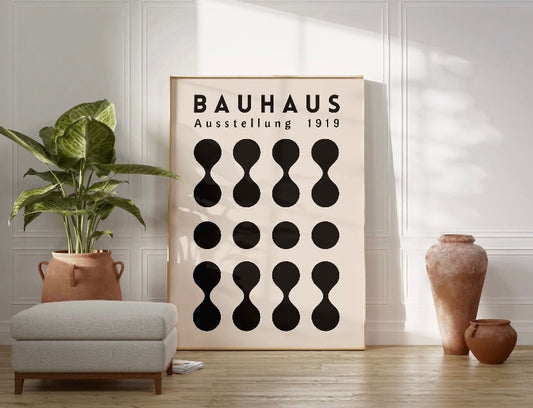 Six-Piece Bauhaus Geometric Wall Art Collection