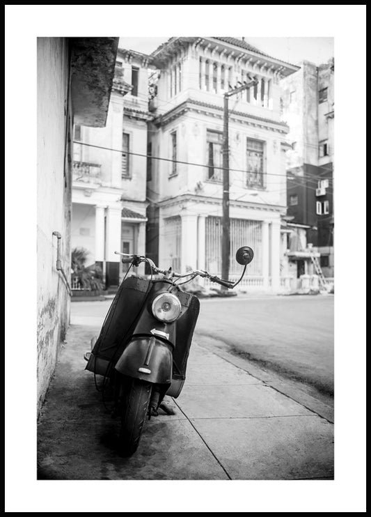 Watercolor vespa poster for nursery and home wall decor.
