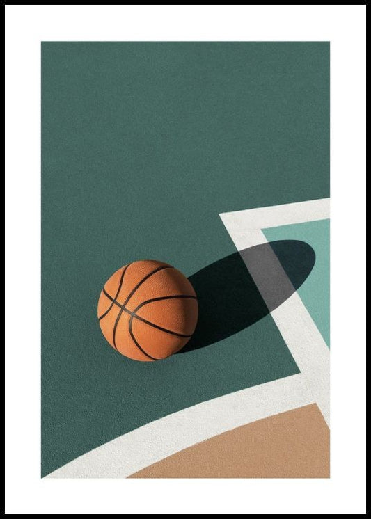 Watercolor on court poster for nursery and home wall decor.