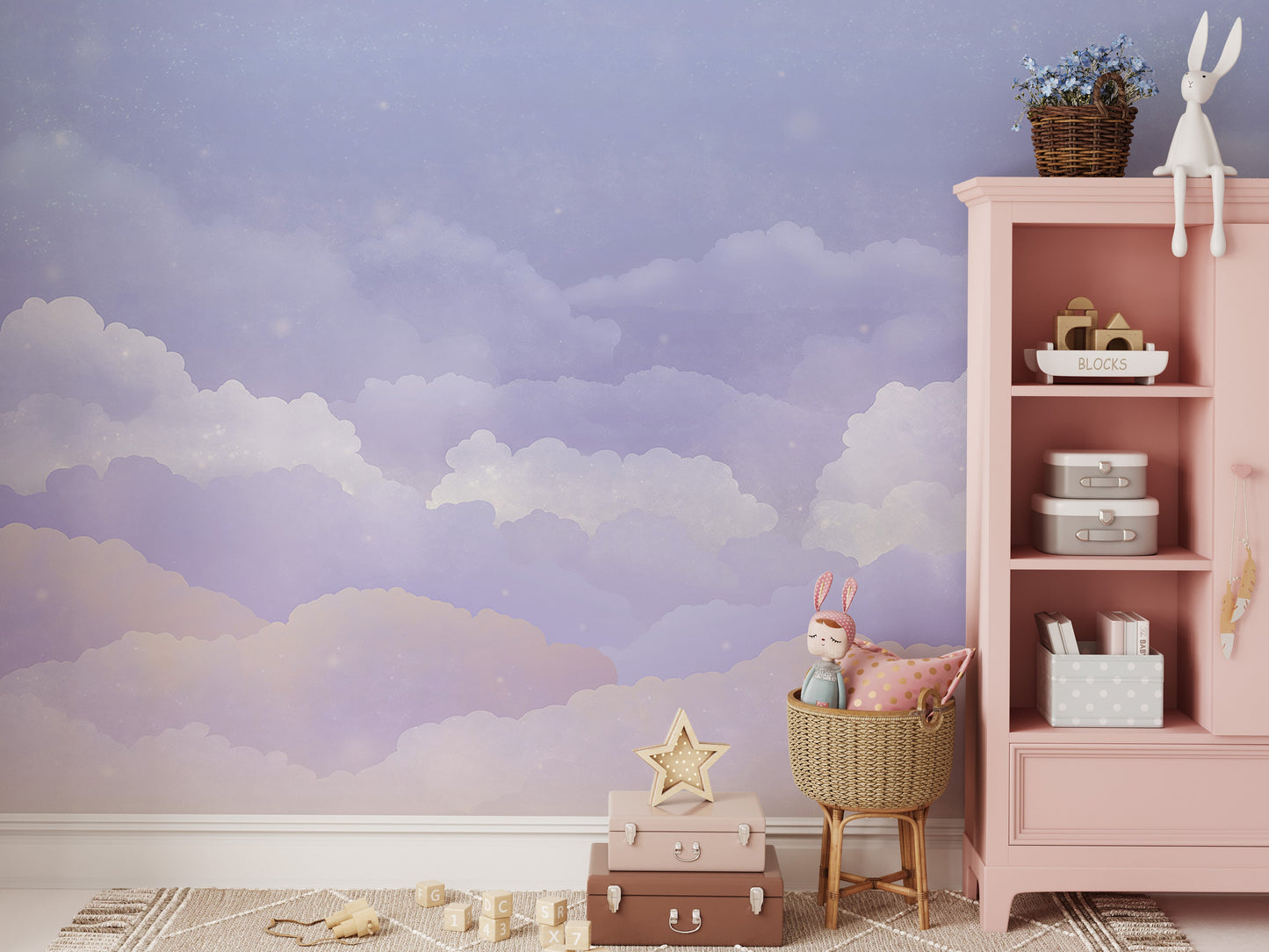 Cloud Wallpaper, Kids Wallpaper, Nursery Sky Decor