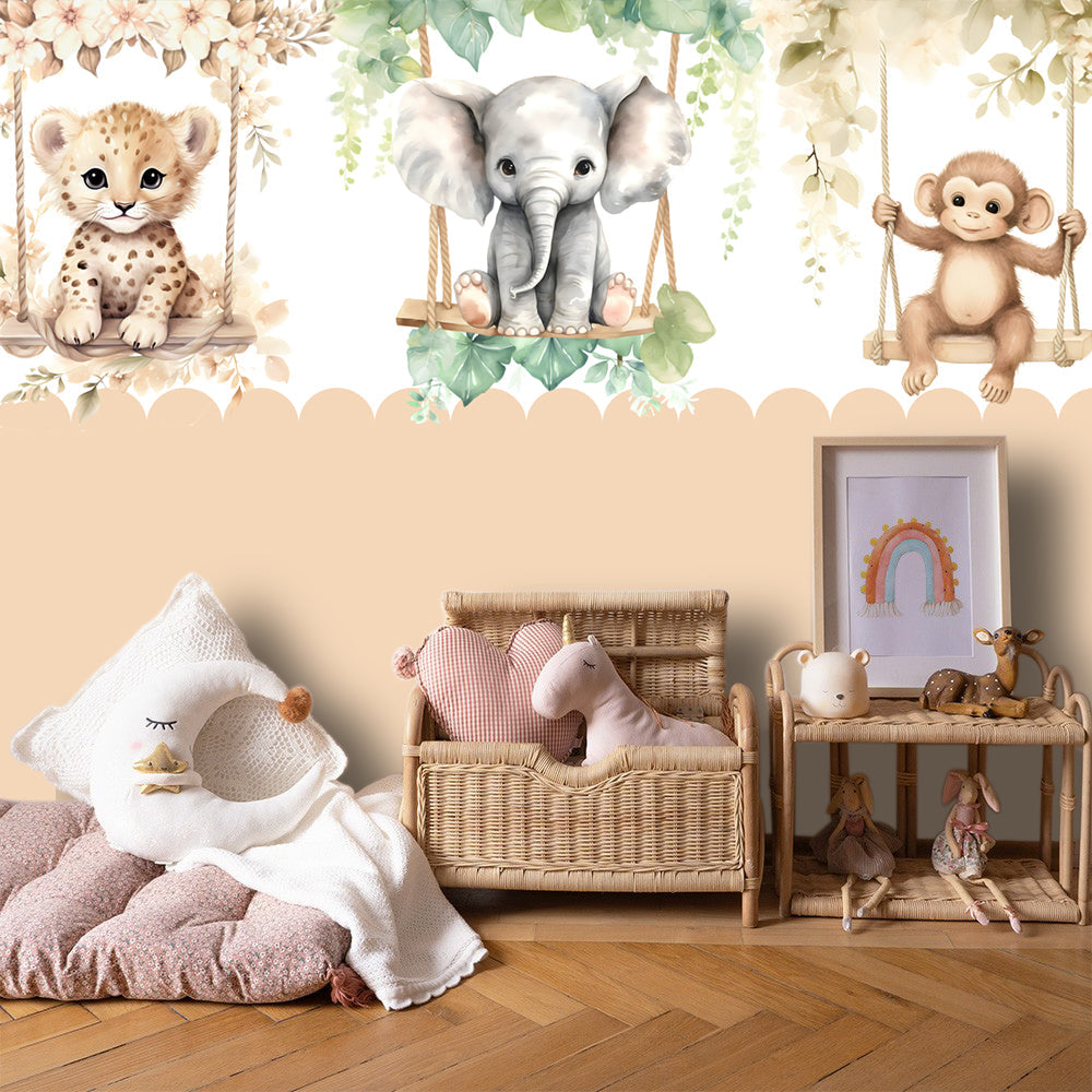 Scallops and Cute Animals Mural