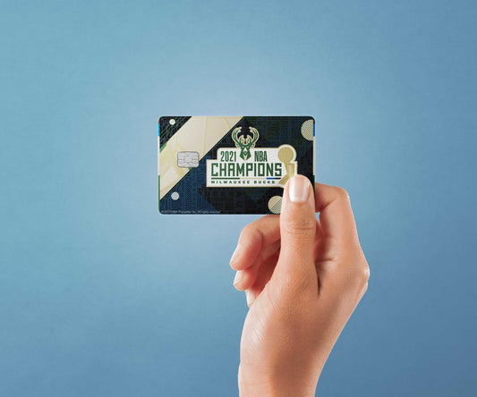 2021 NBA Champions Milwaukee Bucks Fear the Deer Design | Credit Card Sticker | Small Chip | Credit Card Skin