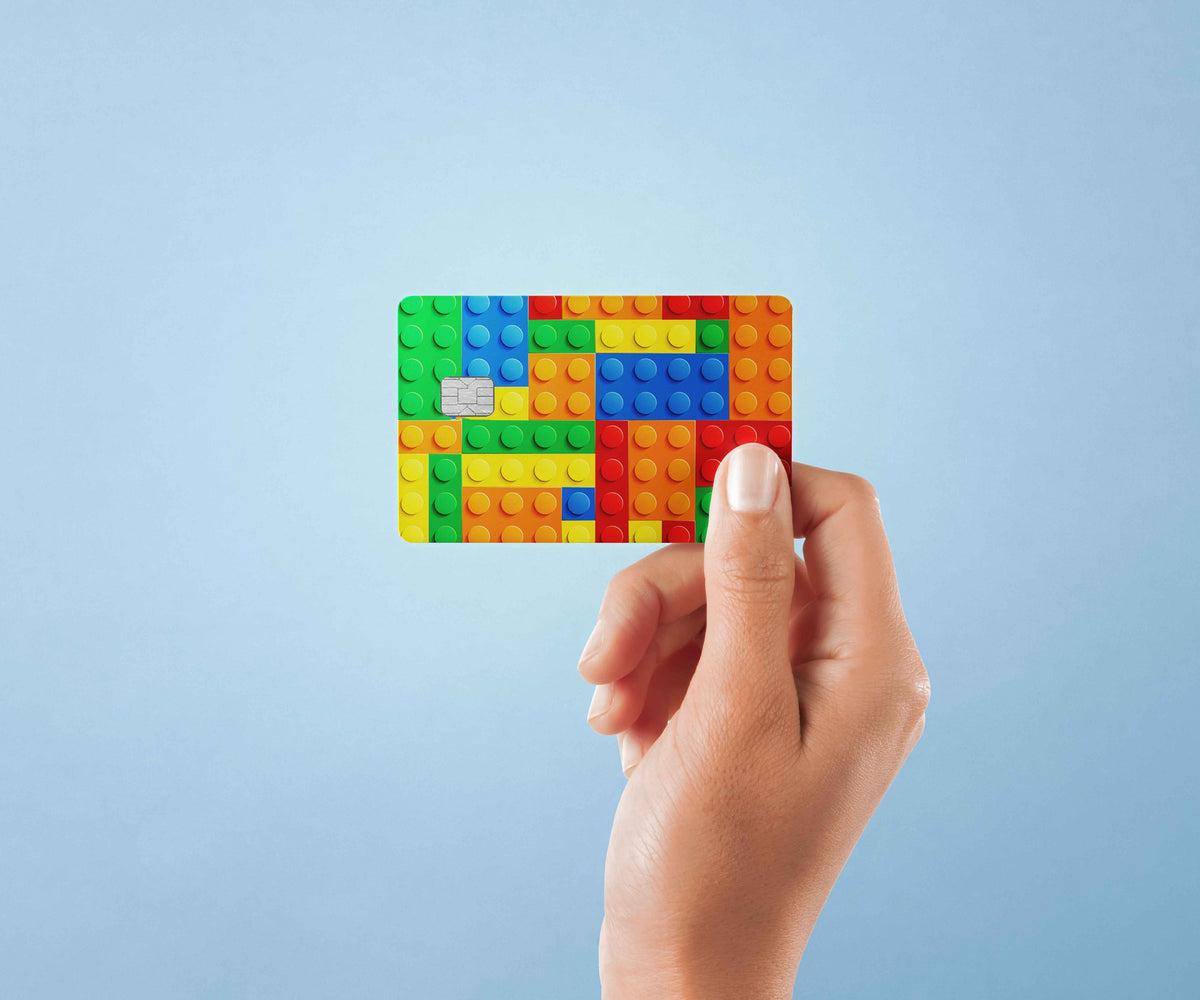 Lego Bricks - Premium Vinyl Credit Card Skin Cover by Wonderwallsboutique
