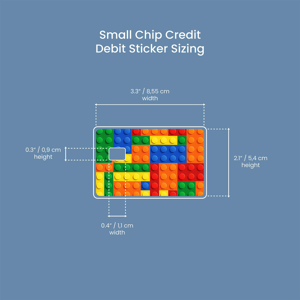 Lego Bricks - Premium Vinyl Credit Card Skin Cover by Wonderwallsboutique