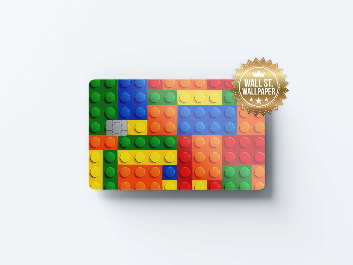 Lego Bricks - Premium Vinyl Credit Card Skin Cover by Wonderwallsboutique