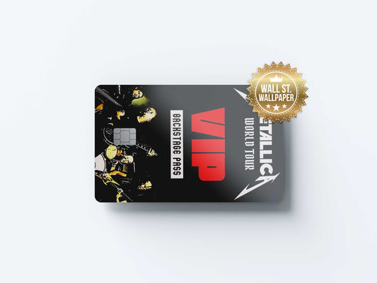 Metalica World Tour Ticket - Premium Vinyl Credit Card Skin Cover by Wonderwallsboutique