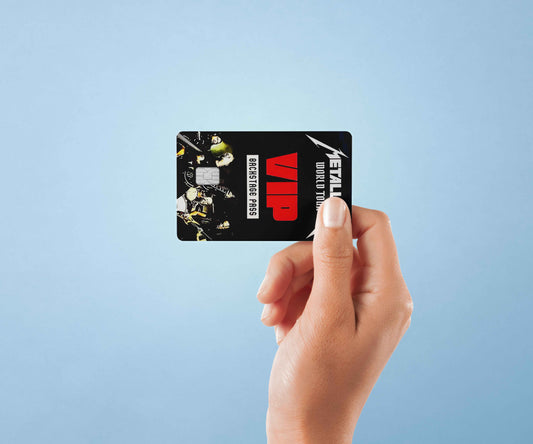 Metalica World Tour Ticket - Premium Vinyl Credit Card Skin Cover by Wonderwallsboutique