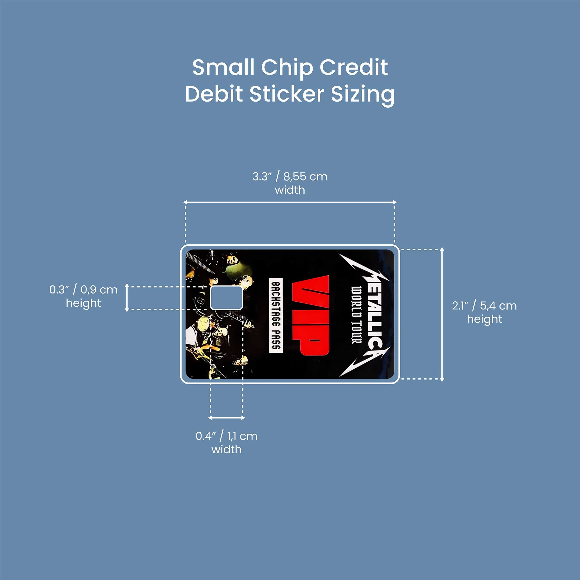 Metalica World Tour Ticket - Premium Vinyl Credit Card Skin Cover by Wonderwallsboutique