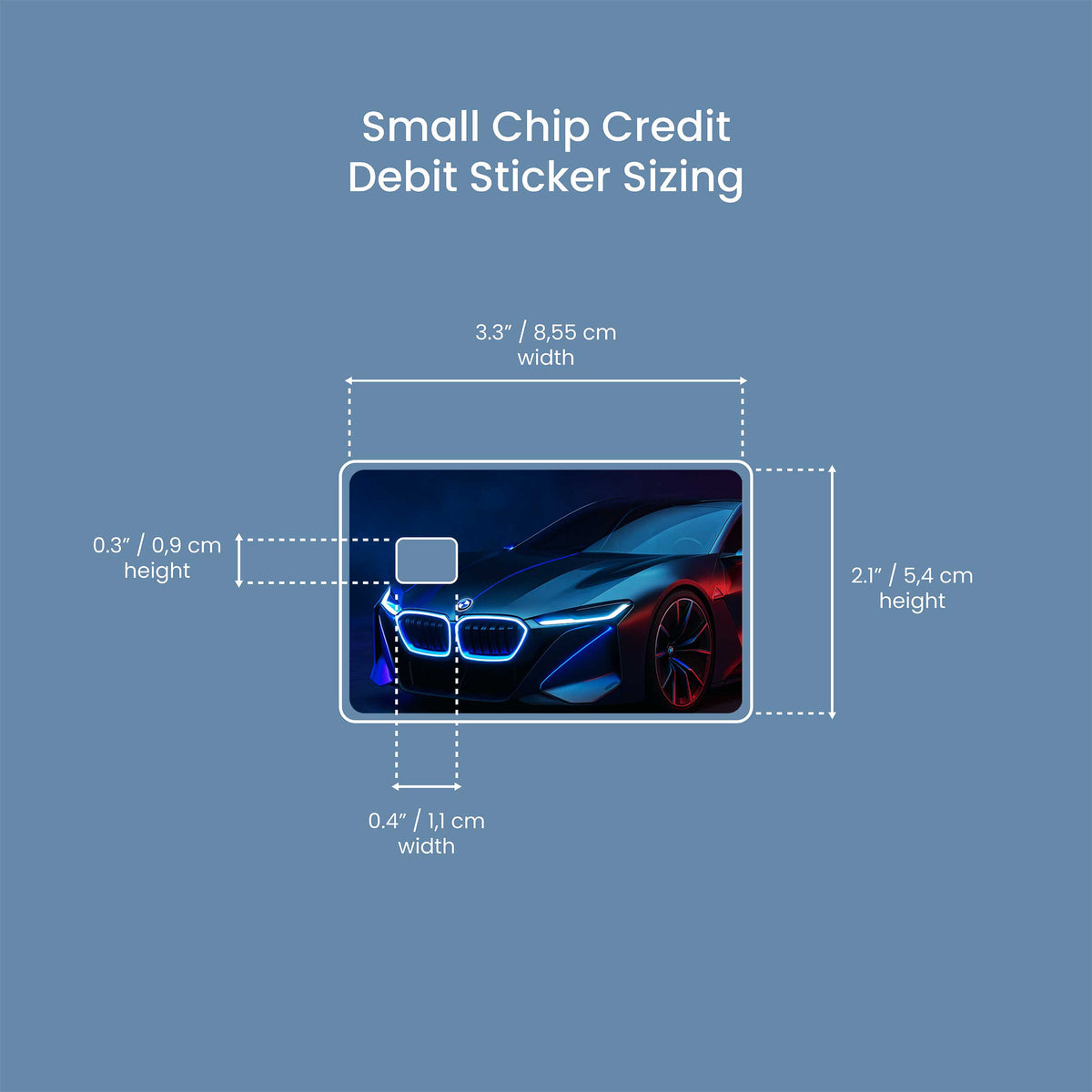 BMW Car - Premium Vinyl Credit Card Skin Cover by Wonderwallsboutique