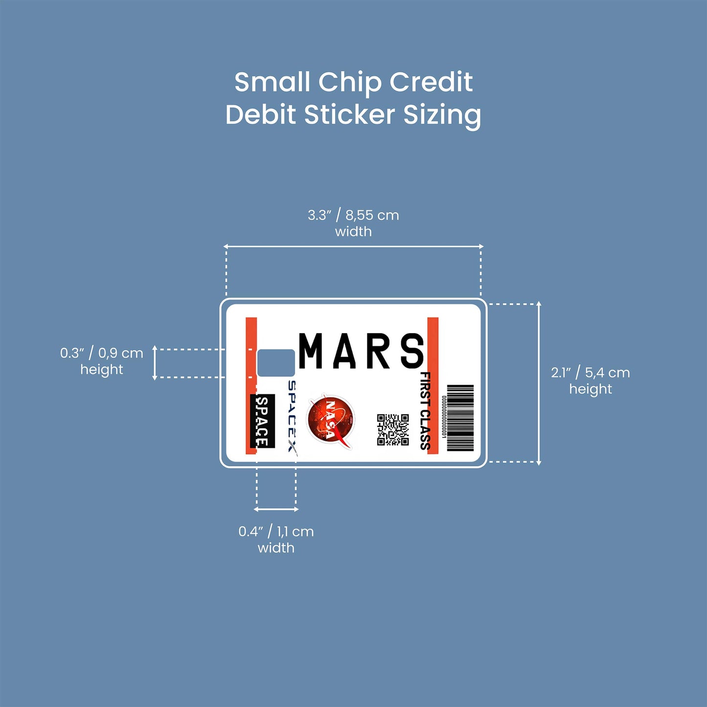 NASA MARS - Premium Vinyl Credit Card Skin Cover by Wonderwallsboutique