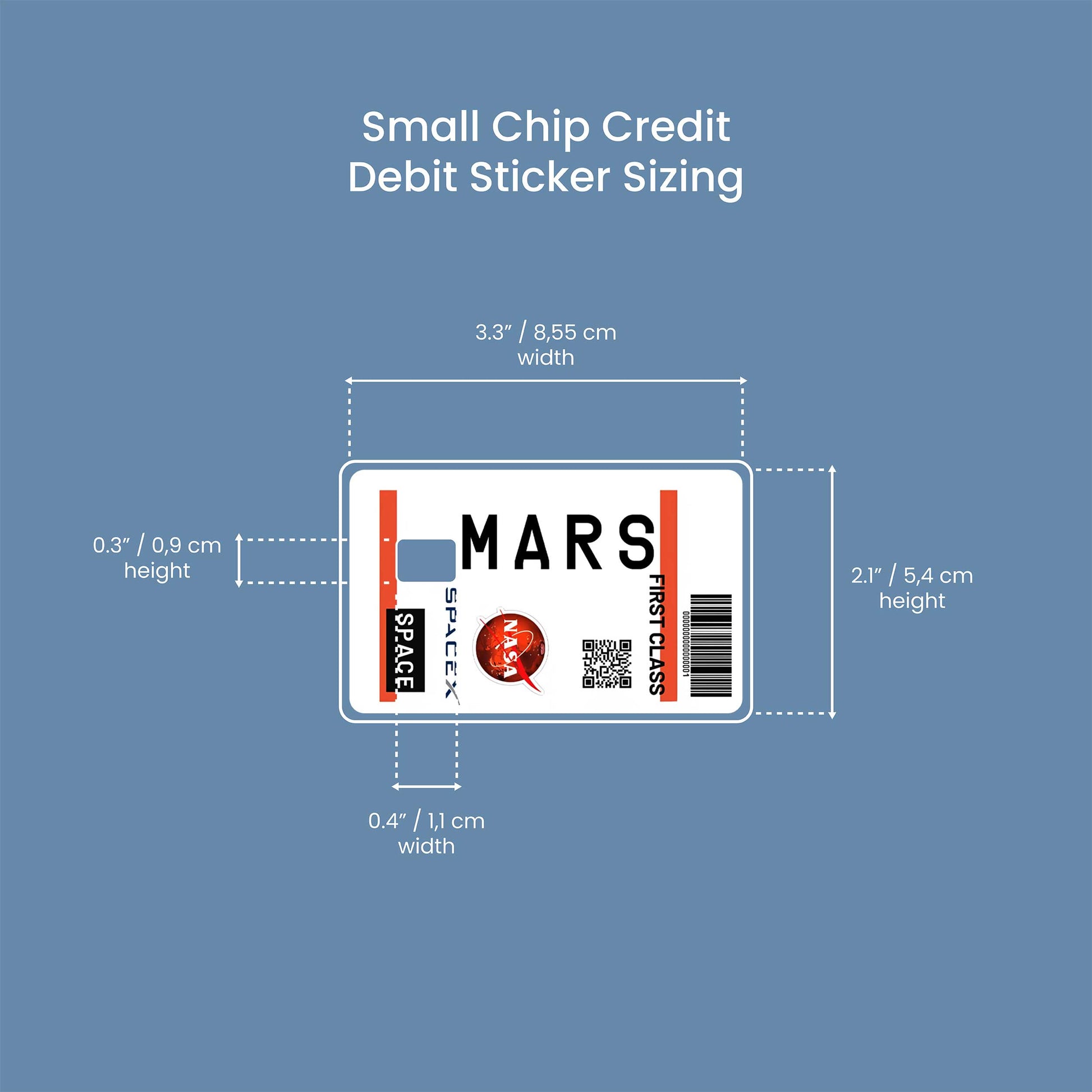 NASA MARS - Premium Vinyl Credit Card Skin Cover by Wonderwallsboutique
