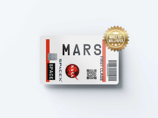 NASA MARS - Premium Vinyl Credit Card Skin Cover by Wonderwallsboutique