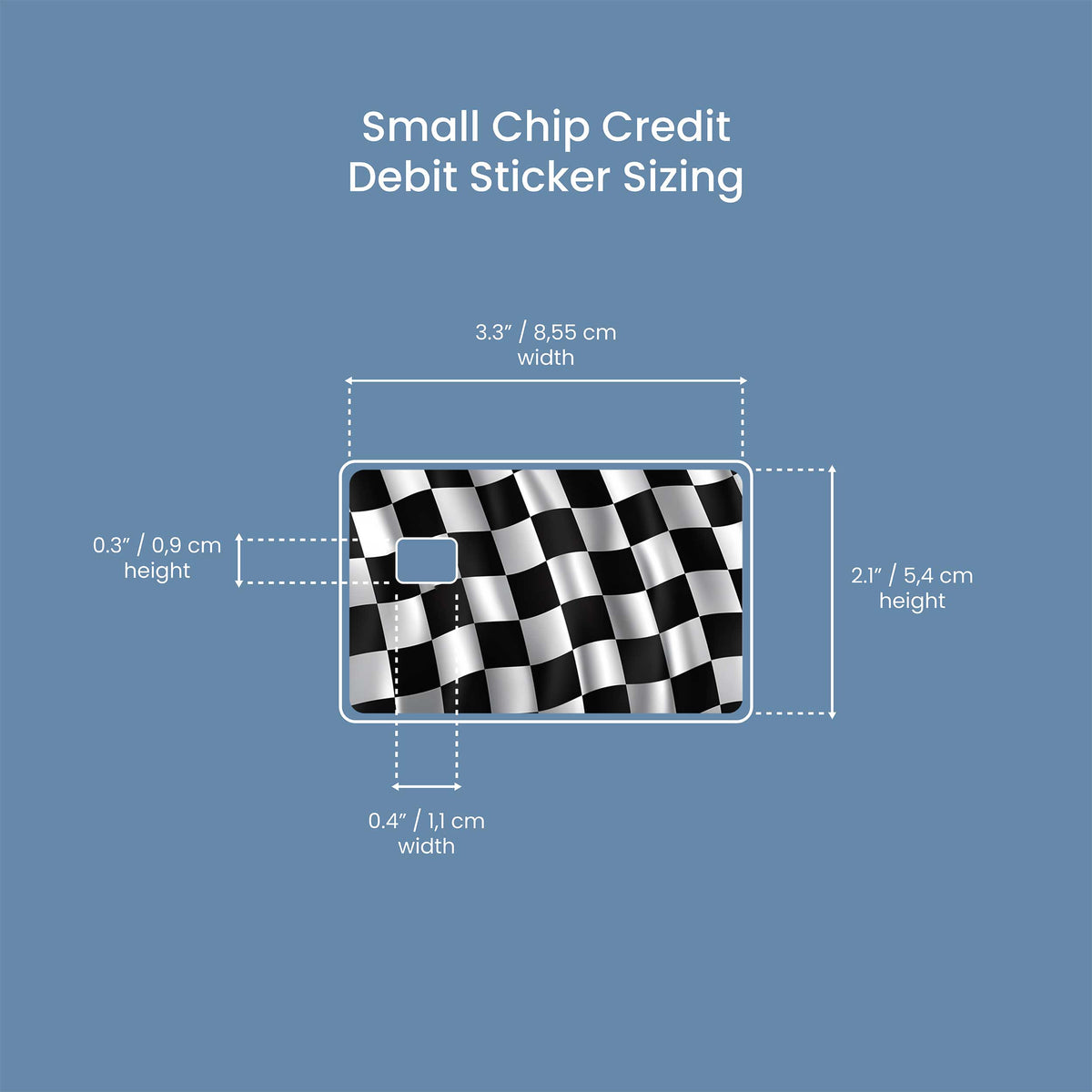 Checkered Flag - Premium Vinyl Credit Card Skin Cover by Wonderwallsboutique