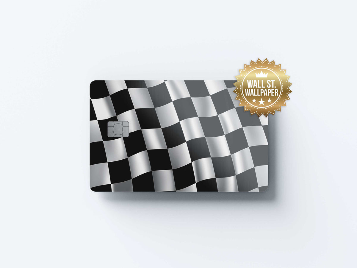 Checkered Flag - Premium Vinyl Credit Card Skin Cover by Wonderwallsboutique