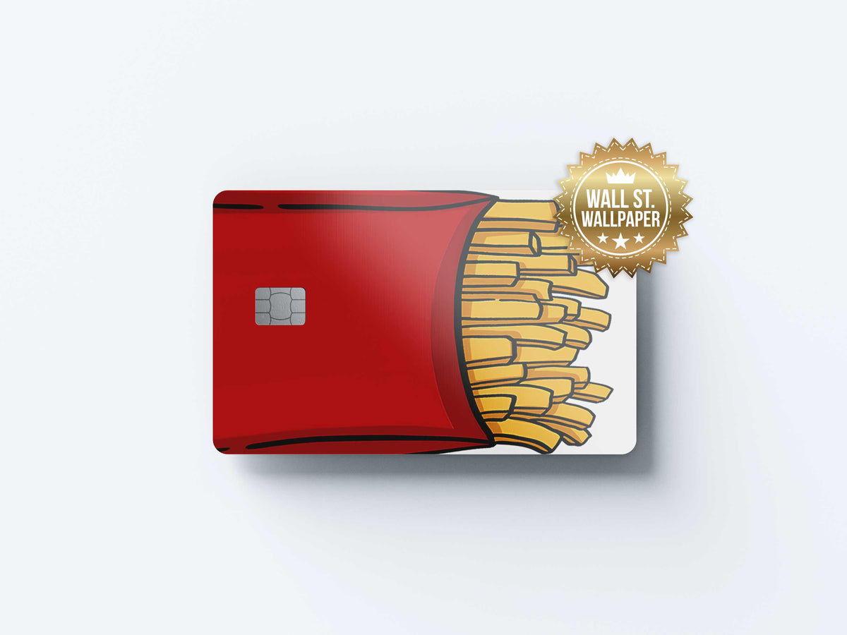 French Fries - Premium Vinyl Credit Card Skin Cover by Wonderwallsboutique