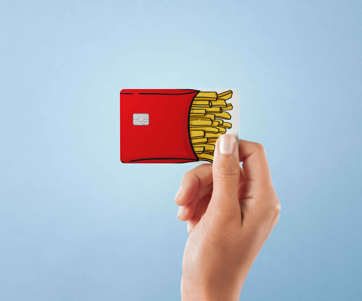 French Fries - Premium Vinyl Credit Card Skin Cover by Wonderwallsboutique