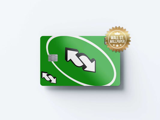 UNO Reverse Card Green - Premium Vinyl Credit Card Skin Cover by Wonderwallsboutique