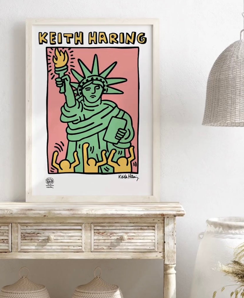 New York Print Inspired by Keith Haring - High-Quality Premium Wall Art Decor Sticker