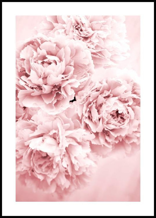 Watercolor pink flower dream poster for nursery and home wall decor.