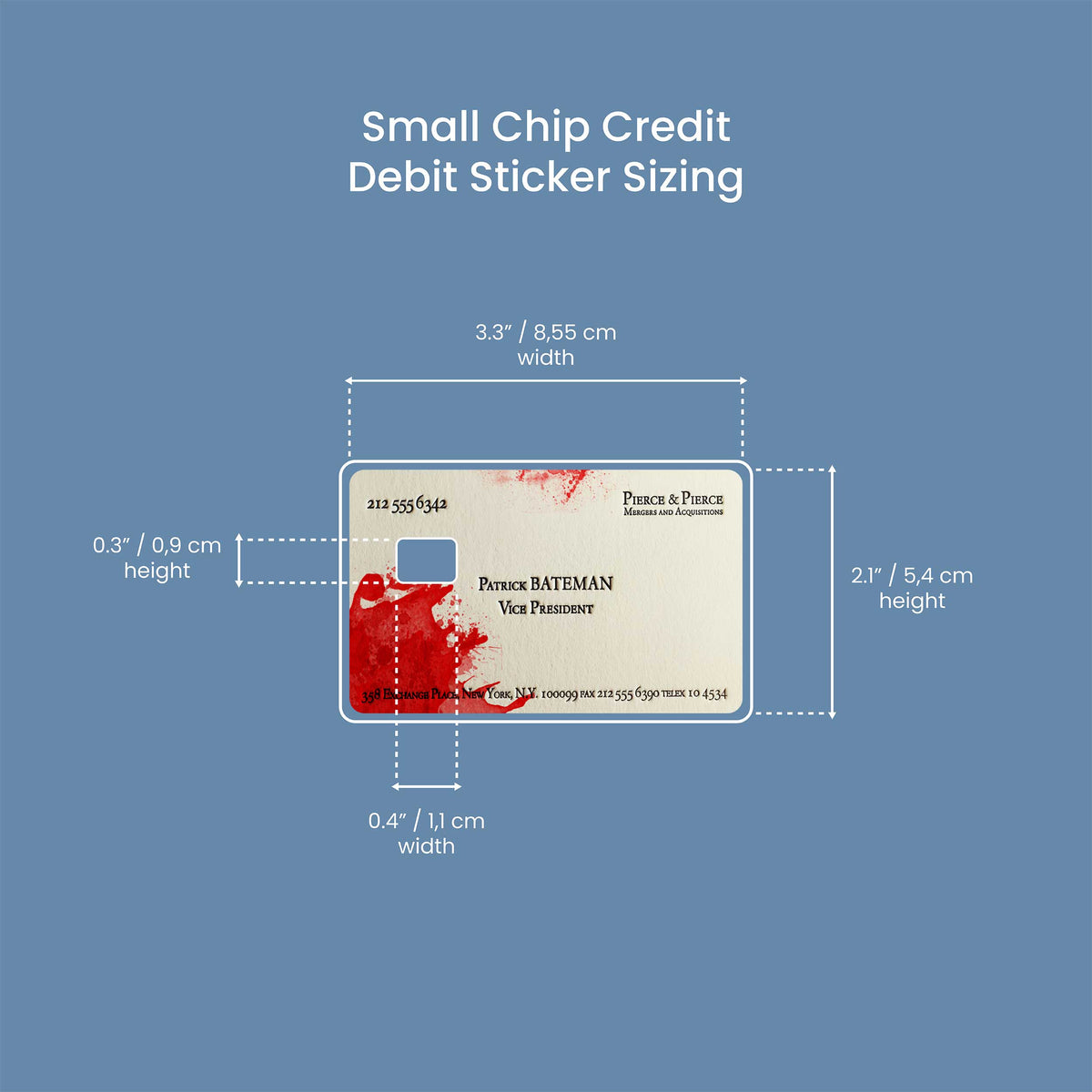 Patric Bateman - Premium Vinyl Credit Card Skin Cover by Wonderwallsboutique