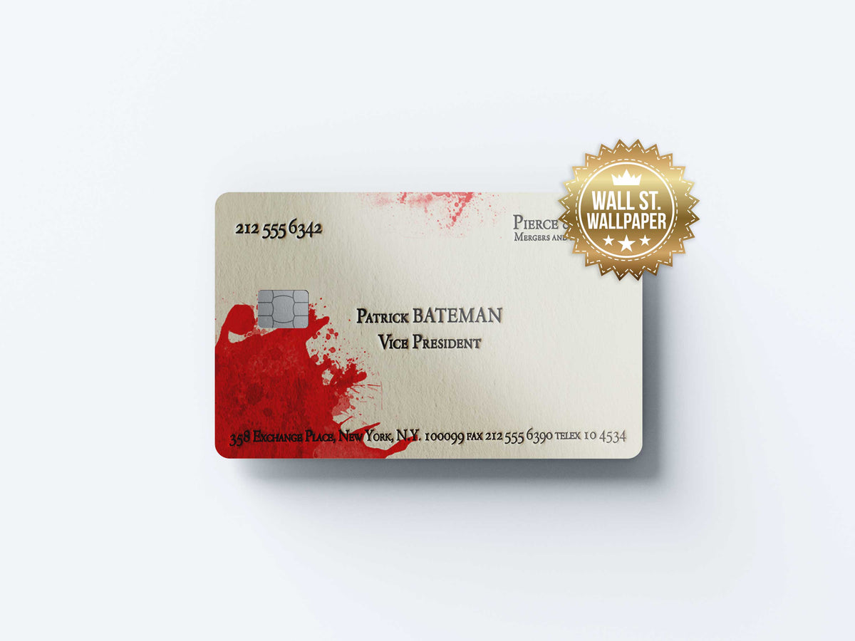 Patric Bateman - Premium Vinyl Credit Card Skin Cover by Wonderwallsboutique