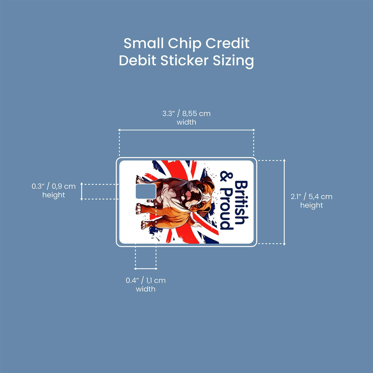 British and Proud - Premium Vinyl Credit Card Skin Cover by Wonderwallsboutique