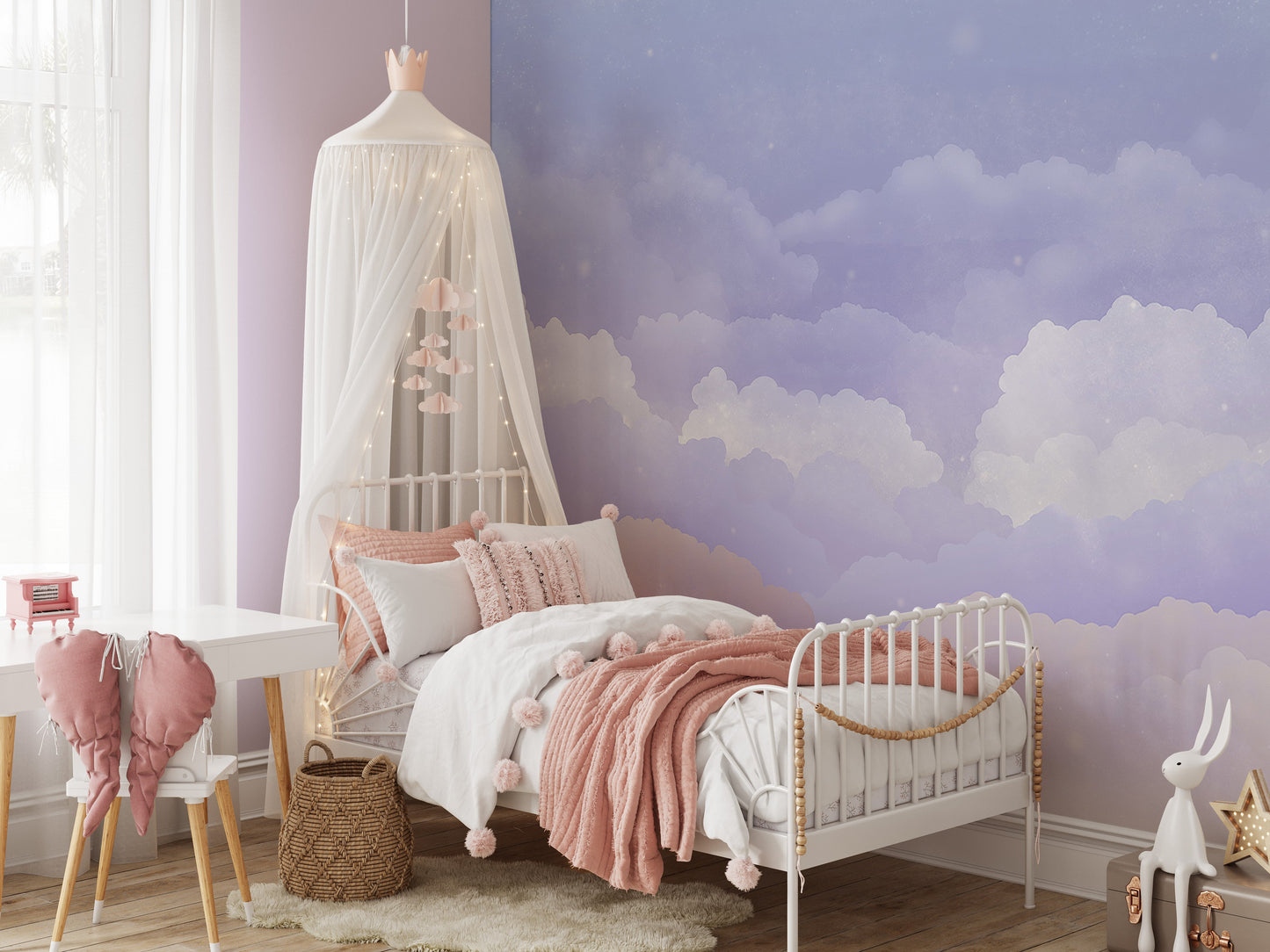 Cloud Wallpaper, Kids Wallpaper, Nursery Sky Decor