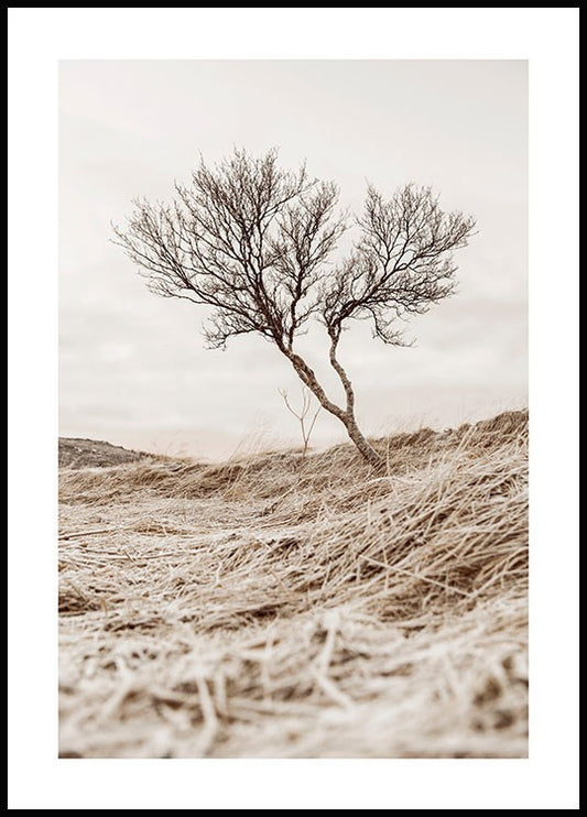 Watercolor the tree poster for nursery and home wall decor.