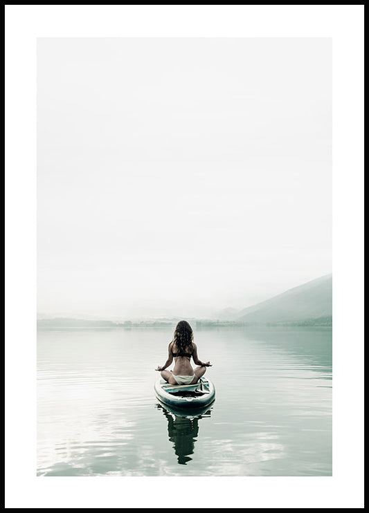Watercolor mindful poster for nursery and home wall decor.