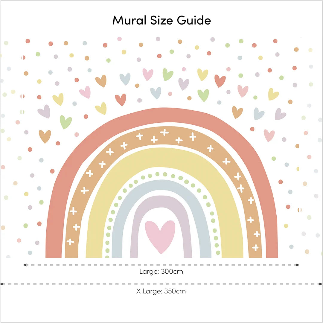 Rainbow Pastel Over The Rainbow Mural - High Quality Wallpaper by Wonderwallsboutique
