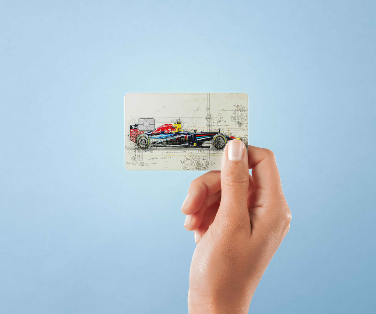 Red Bull F1 - Premium Vinyl Credit Card Skin Cover by Wonderwallsboutique