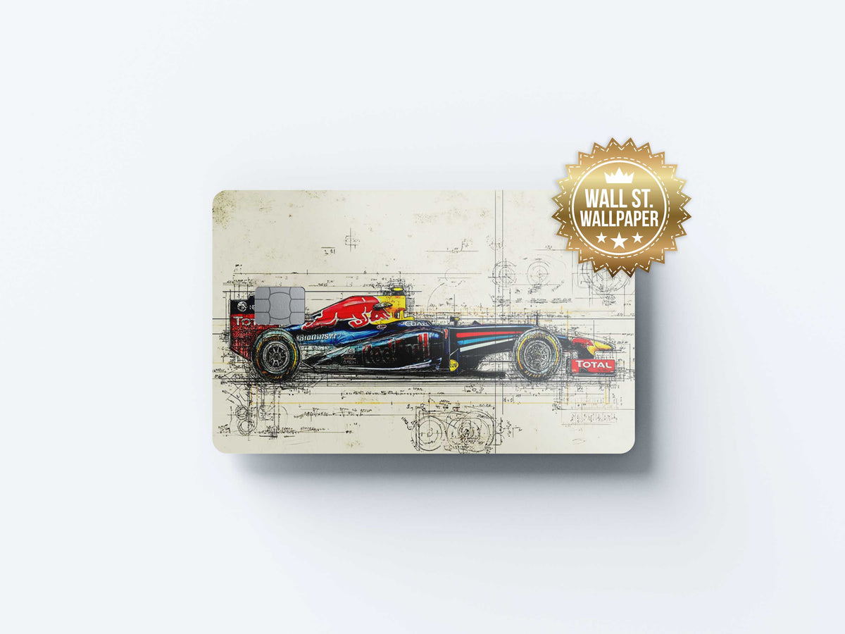 Red Bull F1 - Premium Vinyl Credit Card Skin Cover by Wonderwallsboutique