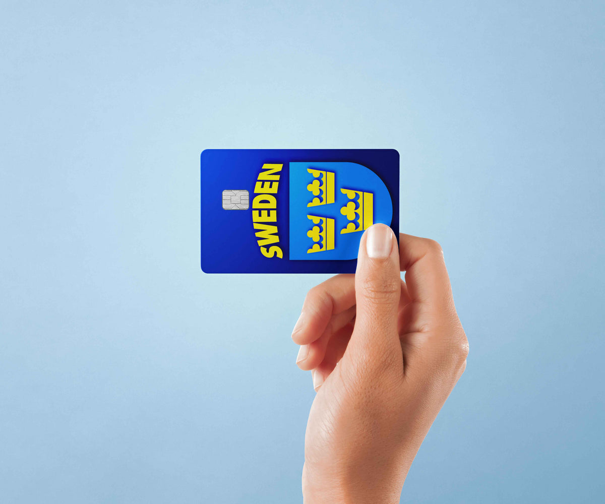 Sweden - Premium Vinyl Credit Card Skin Cover by Wonderwallsboutique