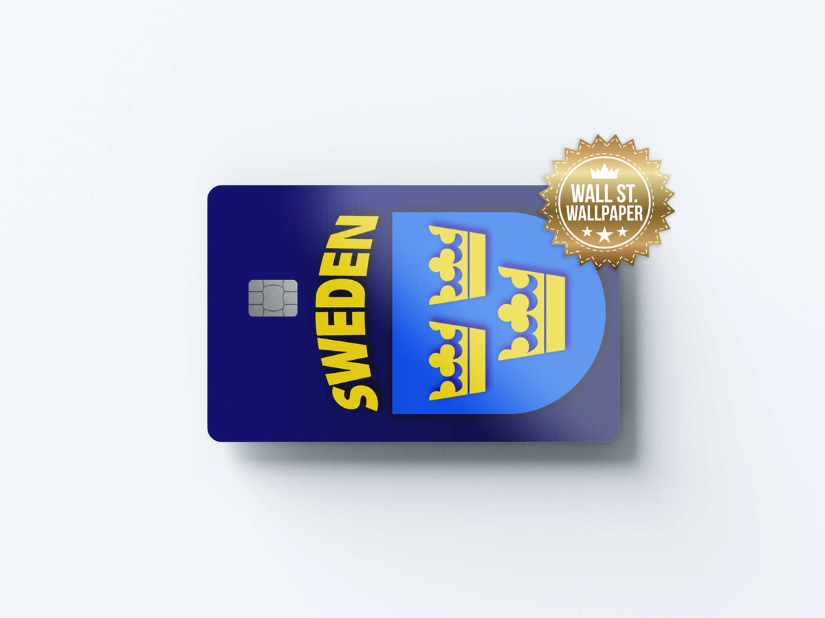 Sweden - Premium Vinyl Credit Card Skin Cover by Wonderwallsboutique