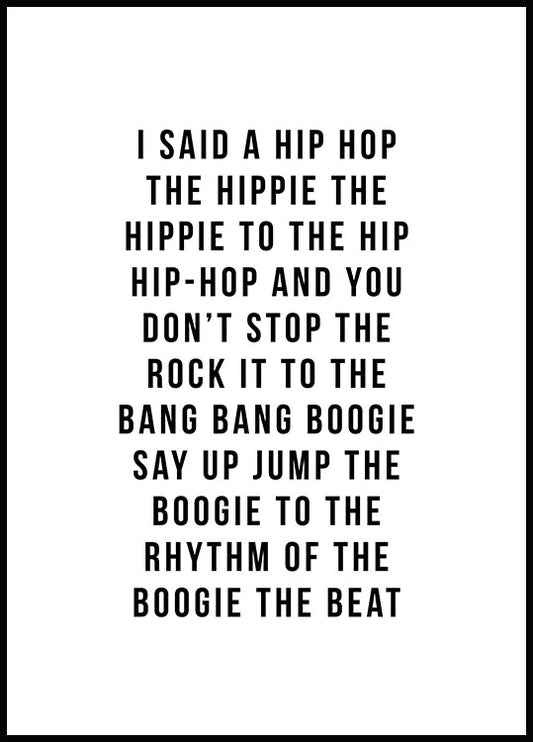 Watercolor i said a hip hop poster for nursery and home wall decor.