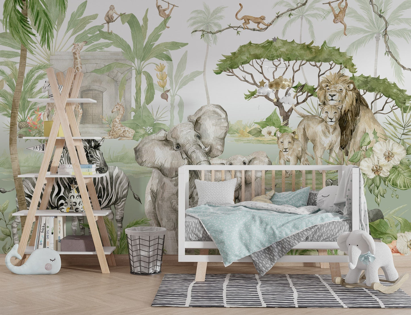 SAFARI wallpaper for children with animals
