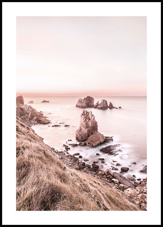 Peachy Rocks Poster