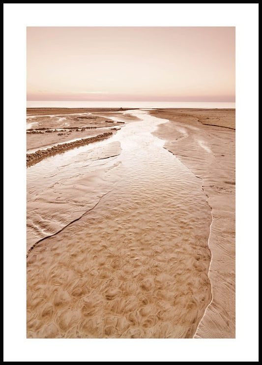 Watercolor sunrise poster for nursery and home wall decor.