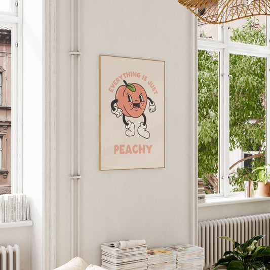 Everything Is Just Peachy | Peach and Cream | Art Print - High-Quality Premium Wall Art Decor Sticker