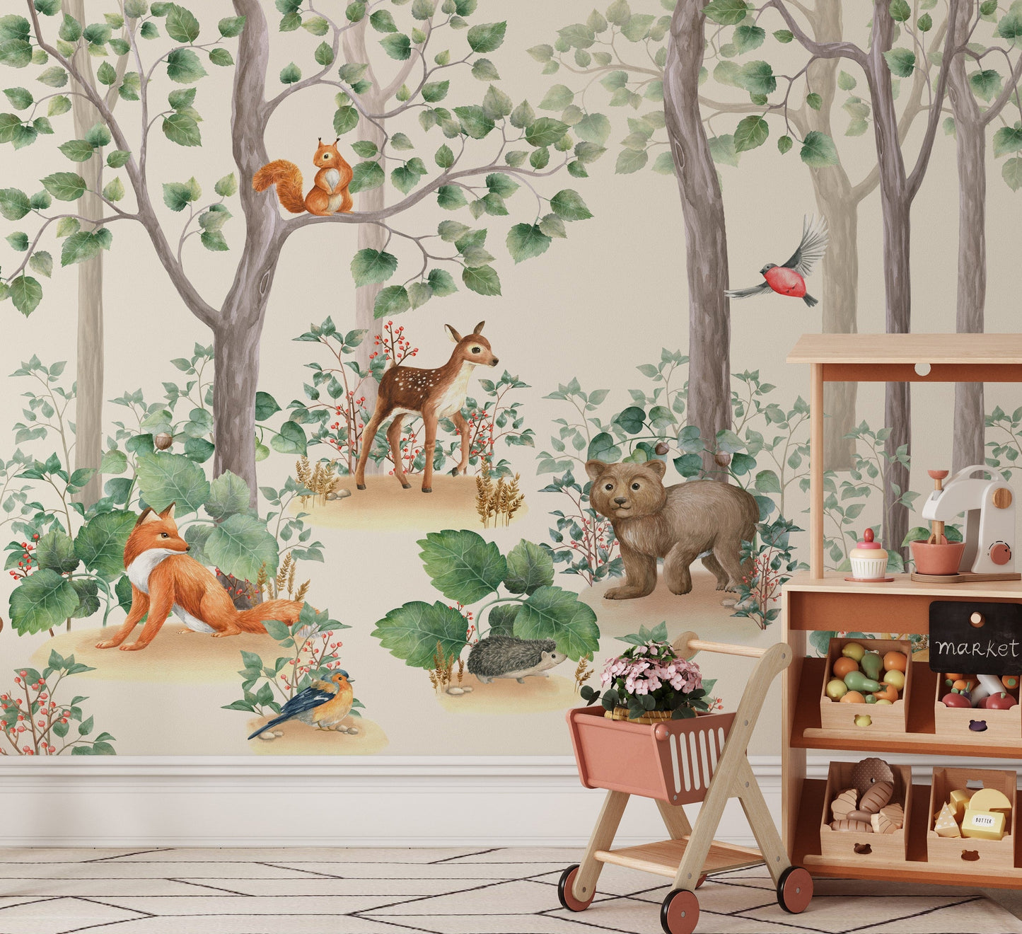 Green Forest Wall Mural