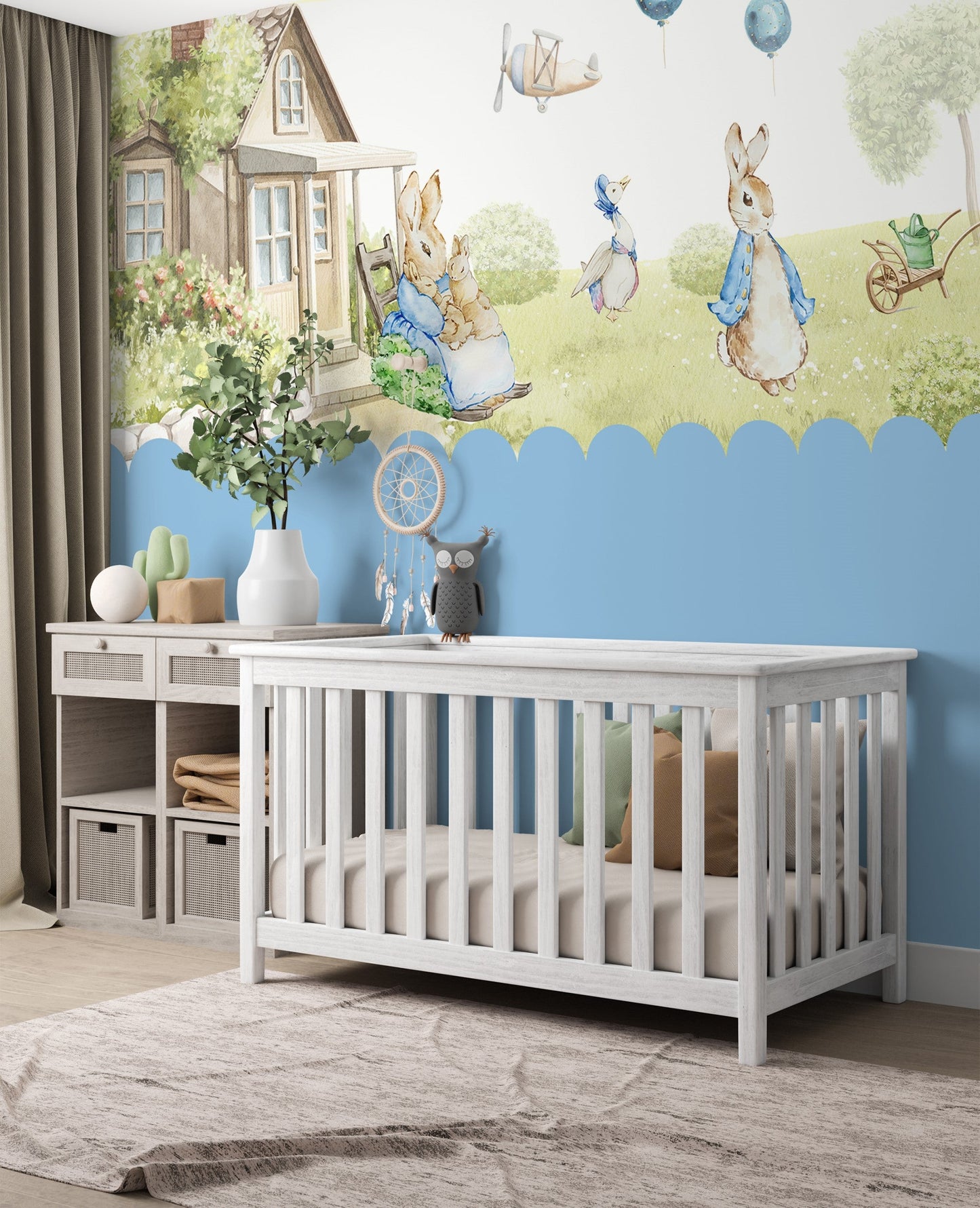 Scallops and Peter Rabbit Mural