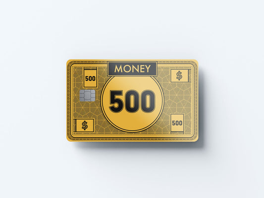 500 Note Design | Credit Card Sticker | Small Chip | Credit Card Skin