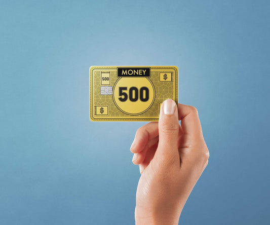 500 Note Design | Credit Card Sticker | Small Chip | Credit Card Skin